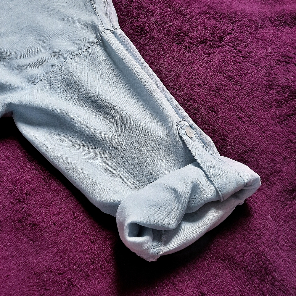 Thread & Supply L Chambray Slouchy Button Down Top - image 4